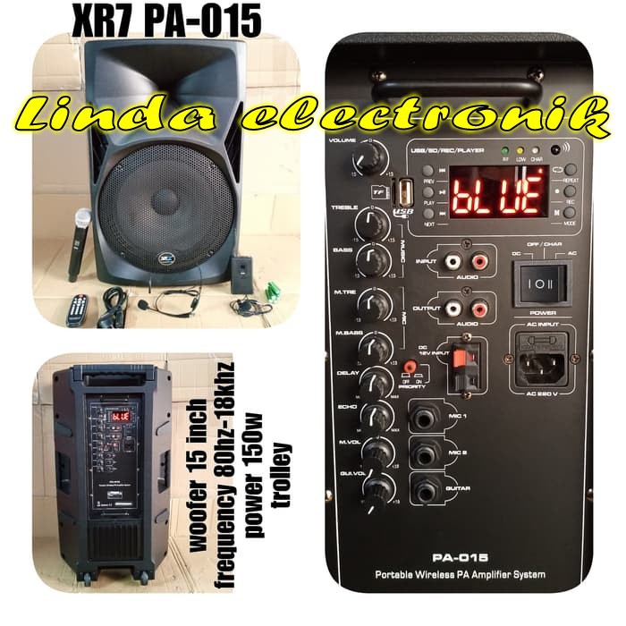 SPEAKER AKTIF 15inch xr7pa015 PORTABLE XR7 PA 015 PROFESIONAL pa015