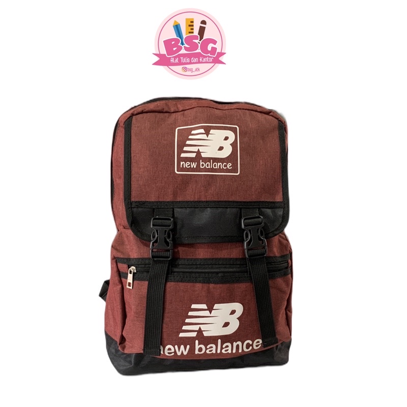 

Tas ransel laki-laki motif New Balanc* warna merah