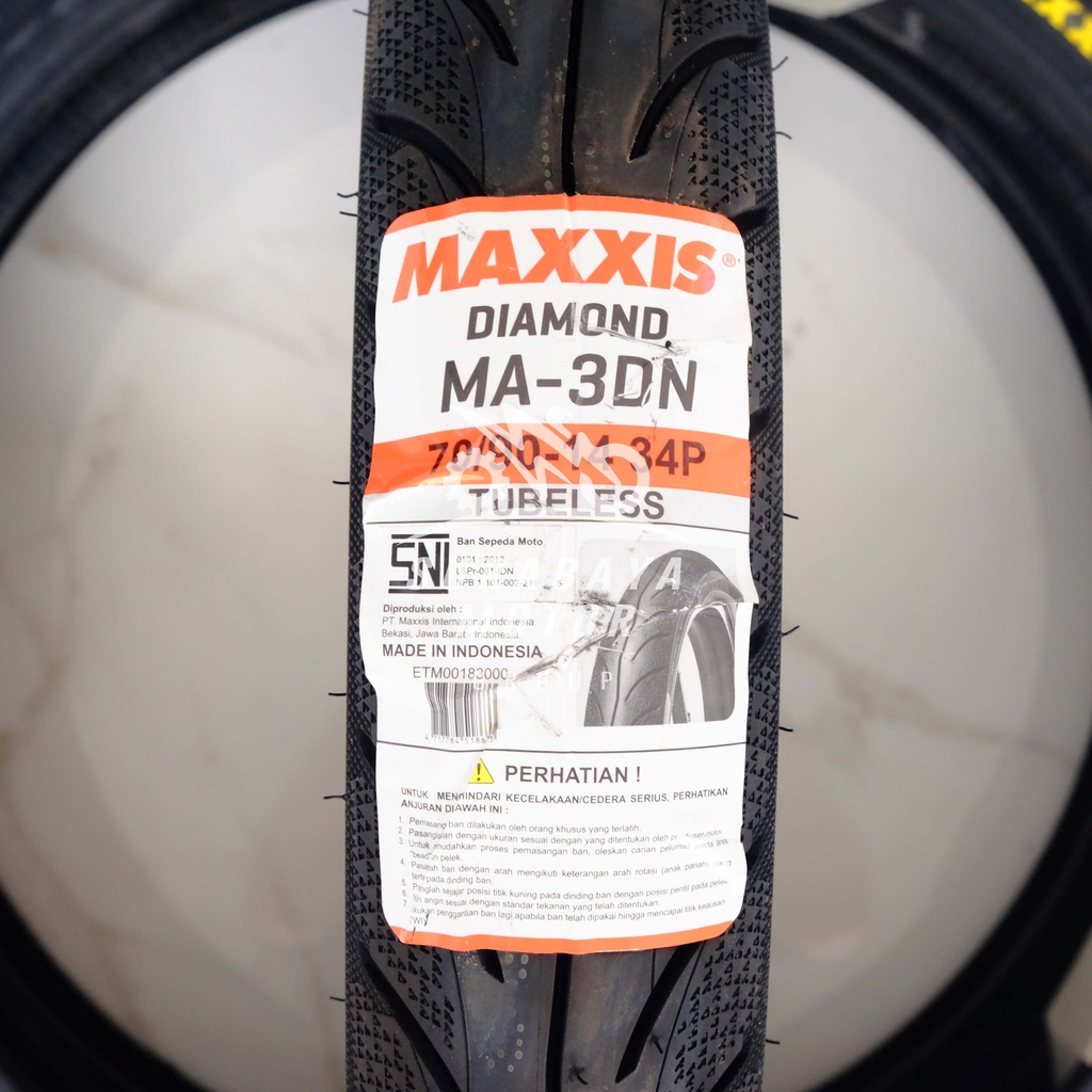 Ban Tubeless Maxxis 70/90-14 Diamond MA3DN MA 3DN Matic Beat Scoopy Vario Semi Soft Compound Mio X Ride Standar Asli ORIGINAL Ori