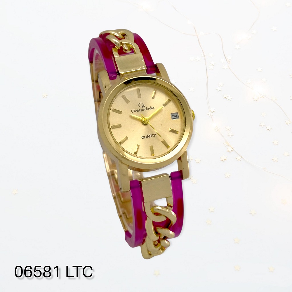 06581 Gold Jam Tangan Rante Wanita Tanggal Murah dan Original