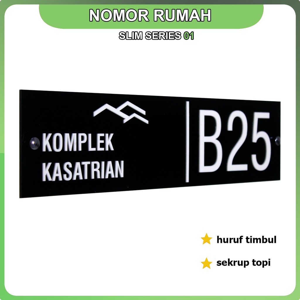 

Nomor Rumah Slim 001 Bahan Acrylic/Akrilik