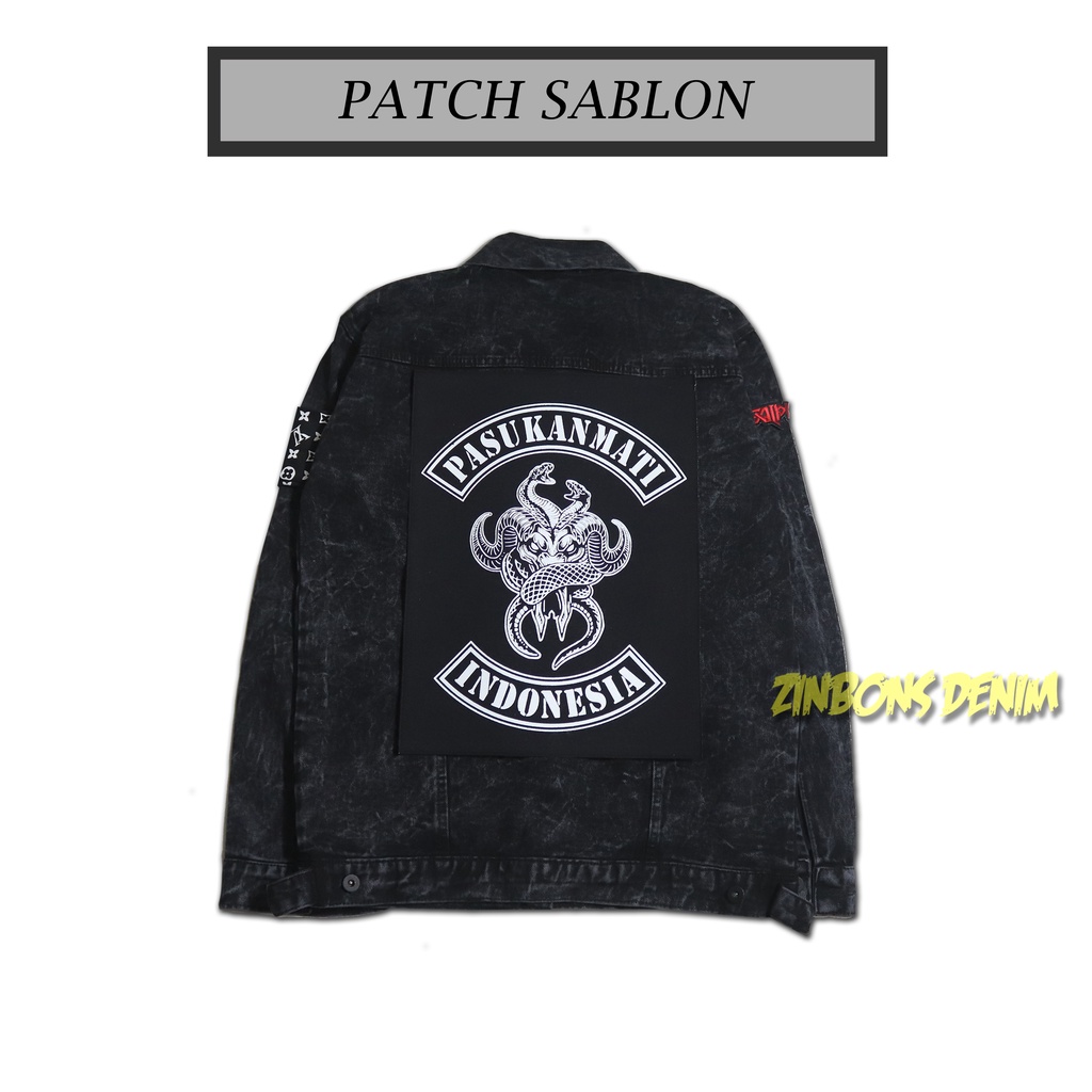 ZINBONS PATCH BORDIR PATCH EMBLEM PATCH SABLON MOTOR TEMPELAN JAKET MOTOR PATCH MURAH