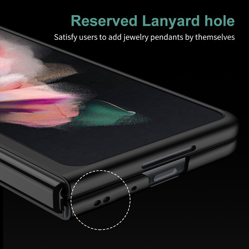 Frosted Matte Skin Feel Folding Phone Case Samsung Galaxy Z Fold 3 And With Slot Pen