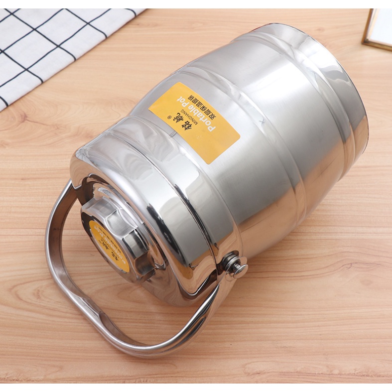 Insulation Barrel 2 Tingkat Stainless Steel  Isolasi Barel Bento  Pot Box Makanan Tetap Hangat Termos Bekal Makanan Tenteng Tangan