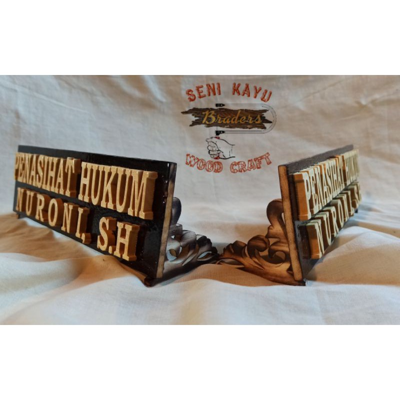Papan Nama Ukir Kayu / nama Meja Ukir