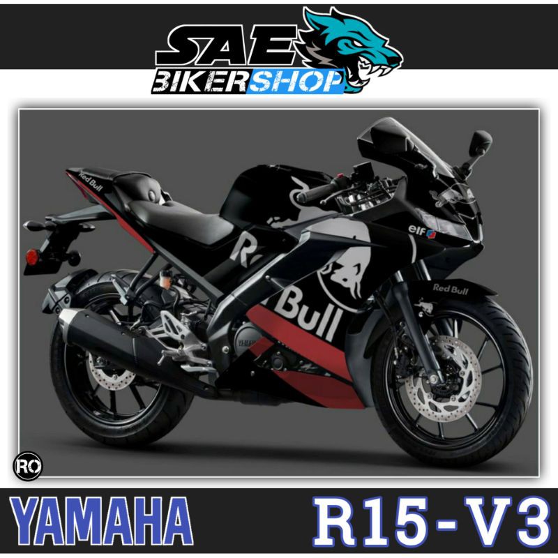 DECAL STICKER FULLBODY R15 V3 BLACK REDBULL
