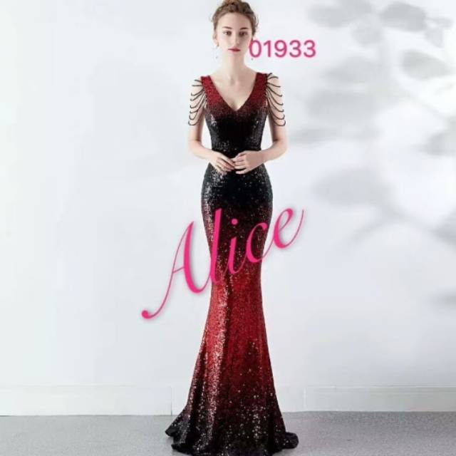 dress mermaid merah hitam sepatu ck charles and keith travel batu pawang jali jali ketan hitam