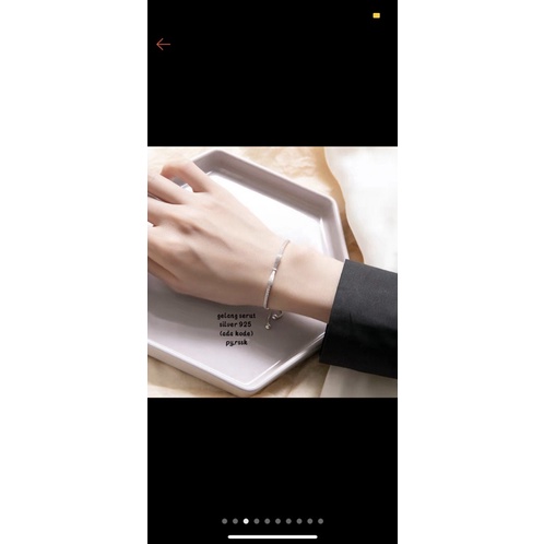 Gelang serut pita silver 925 awet