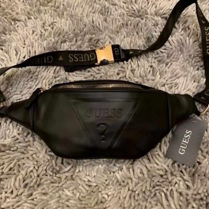 ✬ Waistbag Guess waterproof/waist bag guess pria / tas guess waistbag/tas pinggang guess/Tas Guess i
