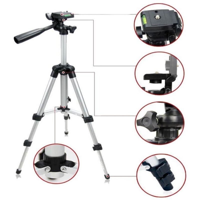 [3110] Tripod Hp/ Tripod Camera Panjang 1 Meter Kuat Dan Kokoh