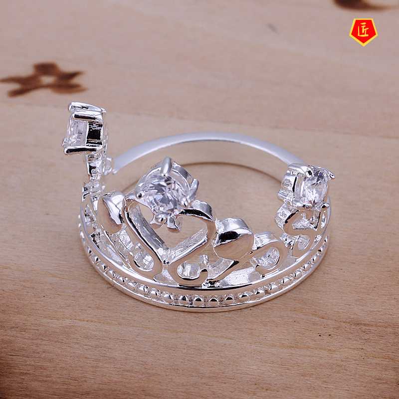 [Ready Stock]Fashion High-End Crown Diamond Ring