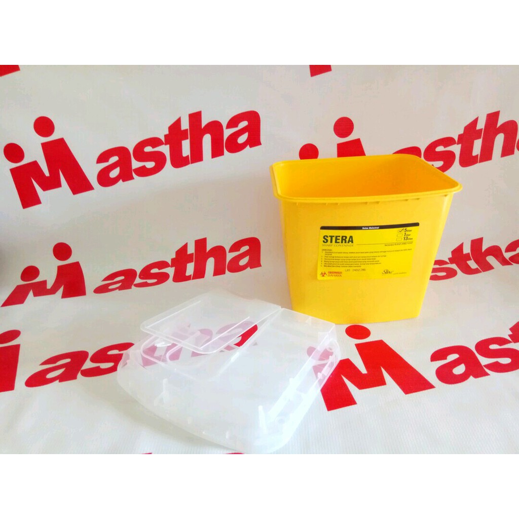 Sharp Container STERA Tempat Sampah Medis Limbah Medis / Jarum 5Liter
