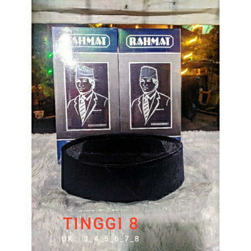 PECI RAHMAT TINGGI 8 PENDEK PREMIUM QWALITY HITAM TINGGI 8 STANDAR PECI ANAK