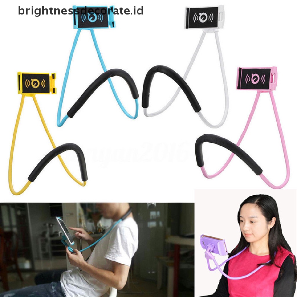 (Birth) Stand Holder / Dudukan Ponsel Model Gantung Leher Flexible Untuk Samsung / Iphone