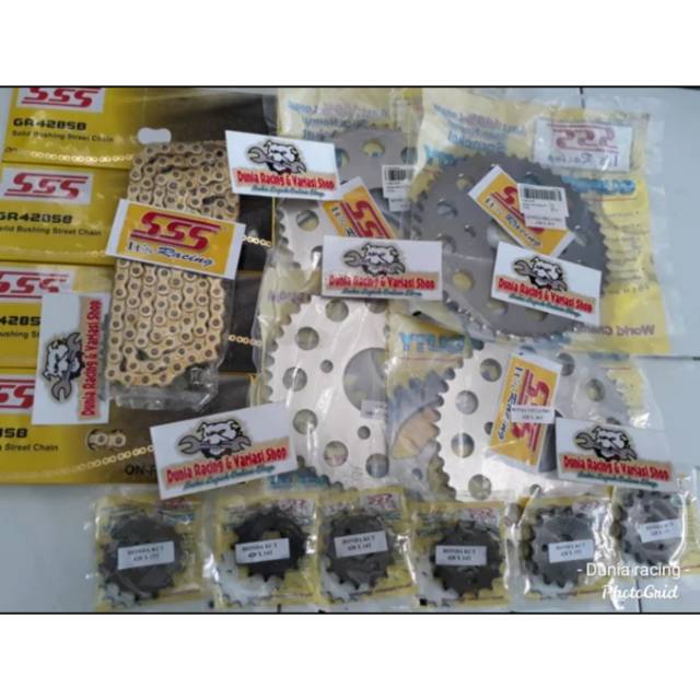 Gear set sss Gir set sss 428 Original Vixion old Vixion new Rx king Jupiter mx Byson MX king