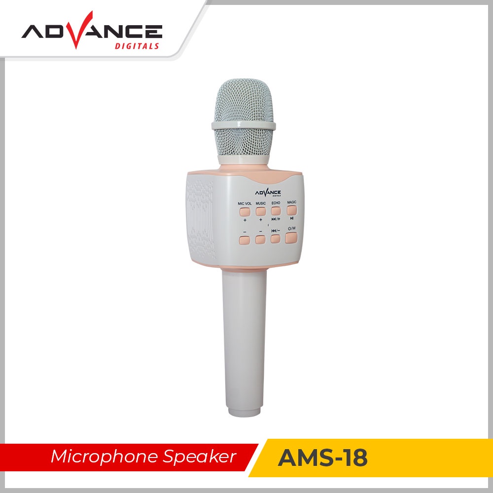 【READY STOCK】Advance AMS-18 Speaker Mic Karaoke Bluetooth Murah Garansi 1 tahun