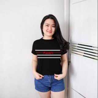  Kaos  Wanita  NEVER Kaos Wanita Casual  Tshirt Tumblr 