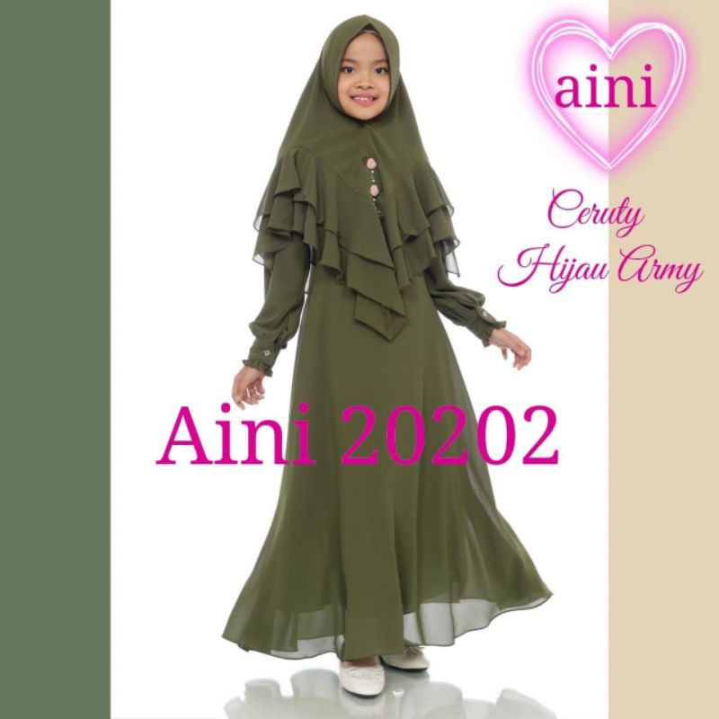Aini 20202/Gamis set Khimar/gamis syar'i