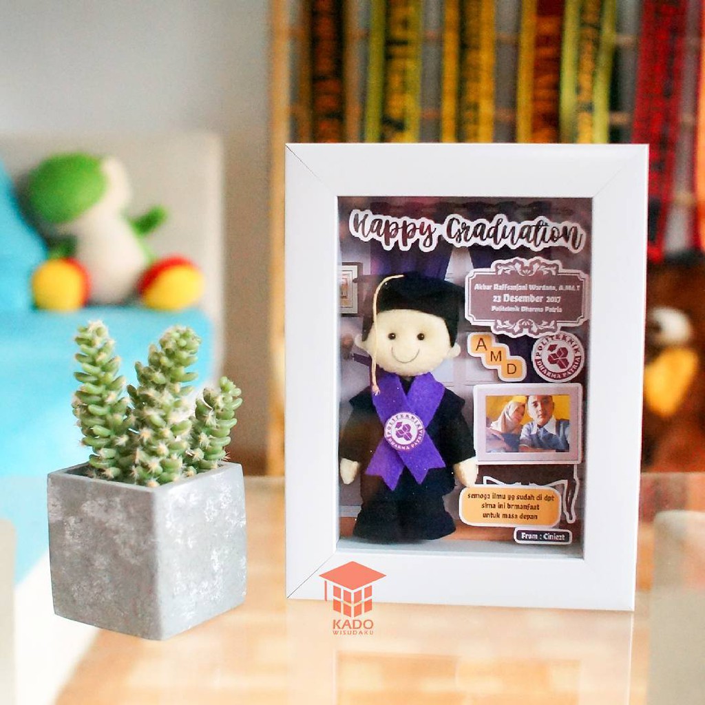 Karikatur Scrapframe 3d Kado Unik Hadiah Kado Wisuda Lucu Shopee