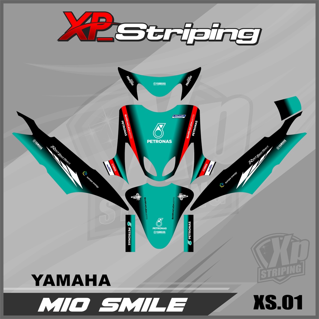 Decal Full Body Mio Smile Motif Petronas - Sticker Decal Yamaha Mio Smile Motif Petronas. XP 01