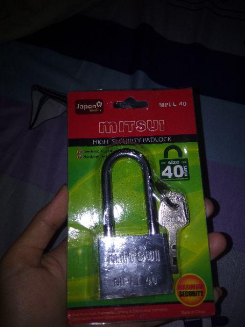 Mitsui Gembok Baja Size Panjang Mpll 40mm - Silver