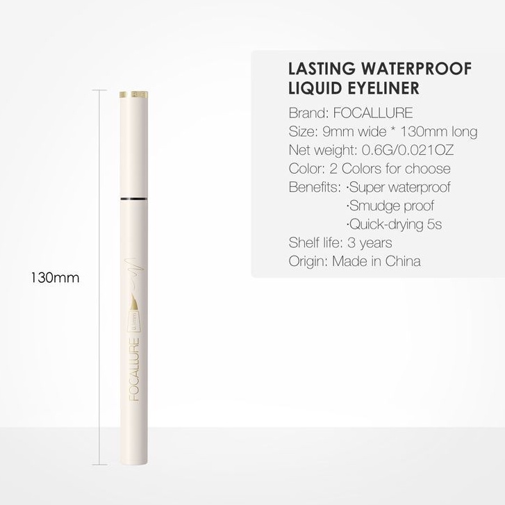 (READY &amp; ORI) Focallure Long Lasting Waterproof Liquid Eyeliner FA200 FA 200 waterproof terbaru viral