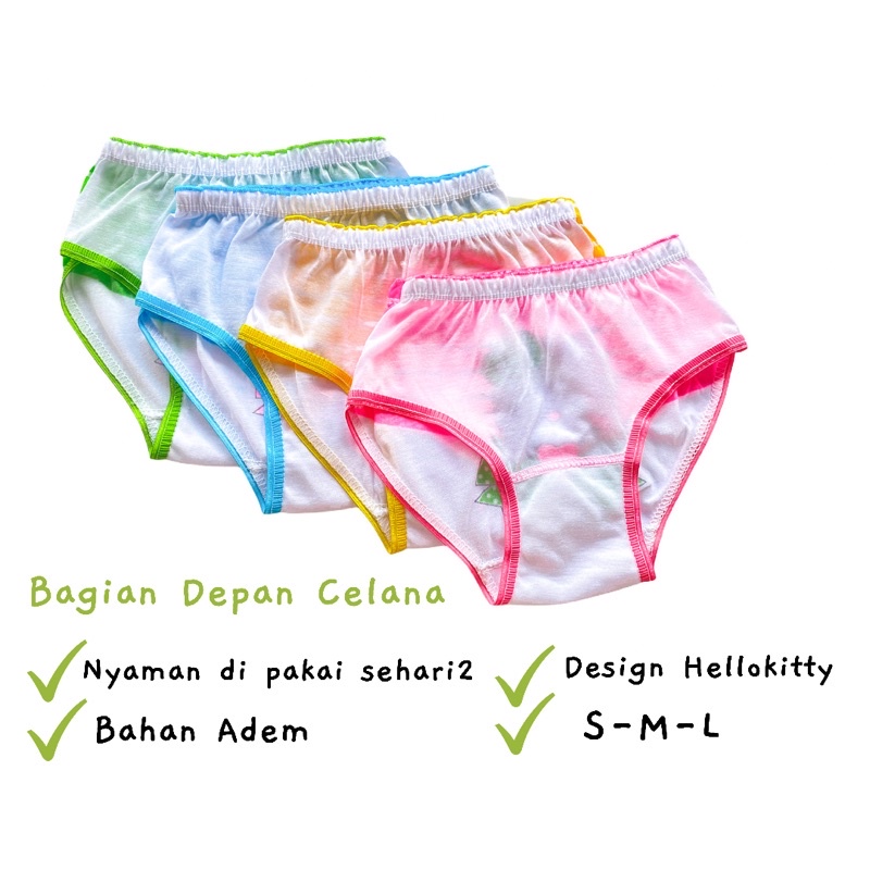 CD Celana Dalam Anak Perempuan Bayi Balita Hellokitty Kancut Cawet Anak Celana Dalam Boxer Anak Cewe