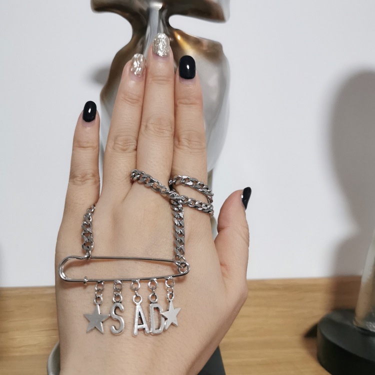 IN Harajuku gaya hip hop pin surat kalung SEDIH kepribadian XINGX kalung trendy Pria Wanita beberapa