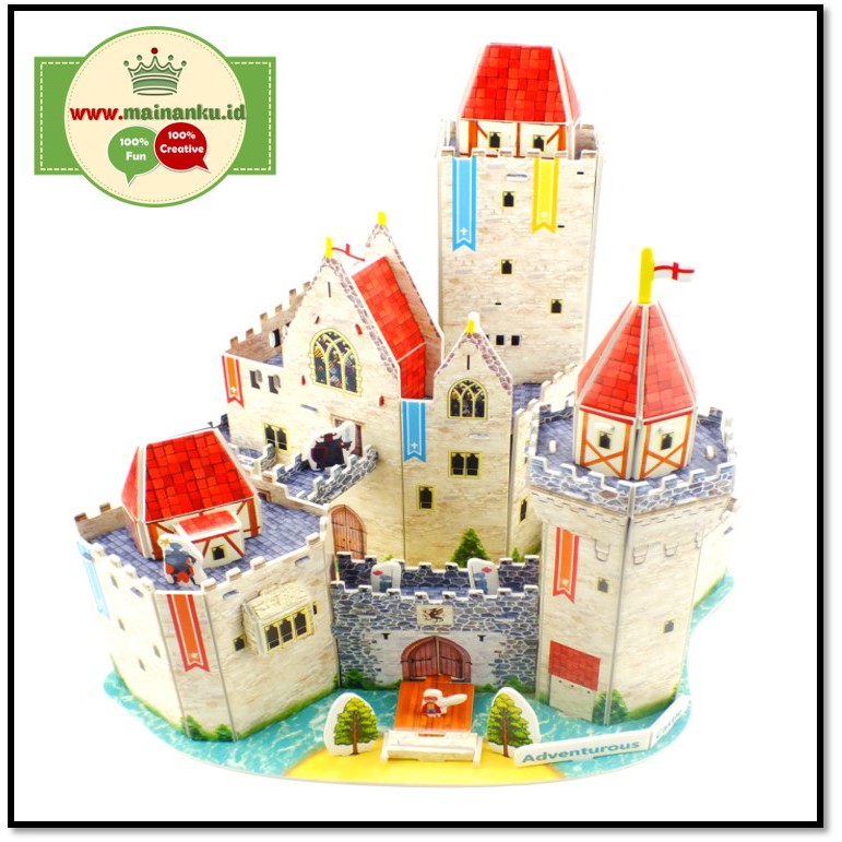 Mainan 3d Puzzle Eksklusif ADVENTUROUS CASTLE | Puzzle 3D Istana