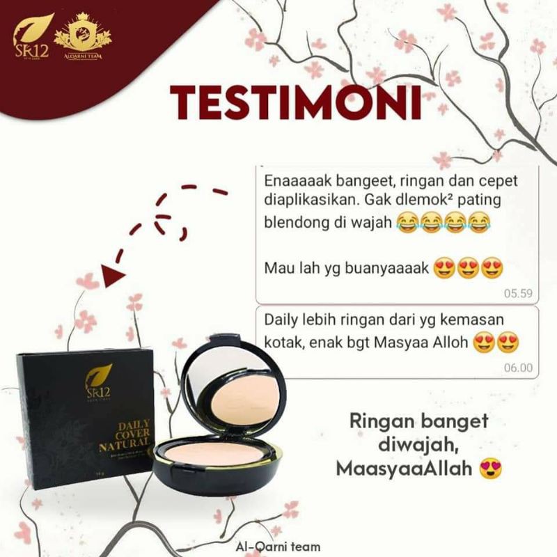 DAILY COVER NATURAL SR12 COMPACT POWDER MATTE BPOM BEDAK SR12 PENUTUP BEKAS JERAWAR FLEK HITAM