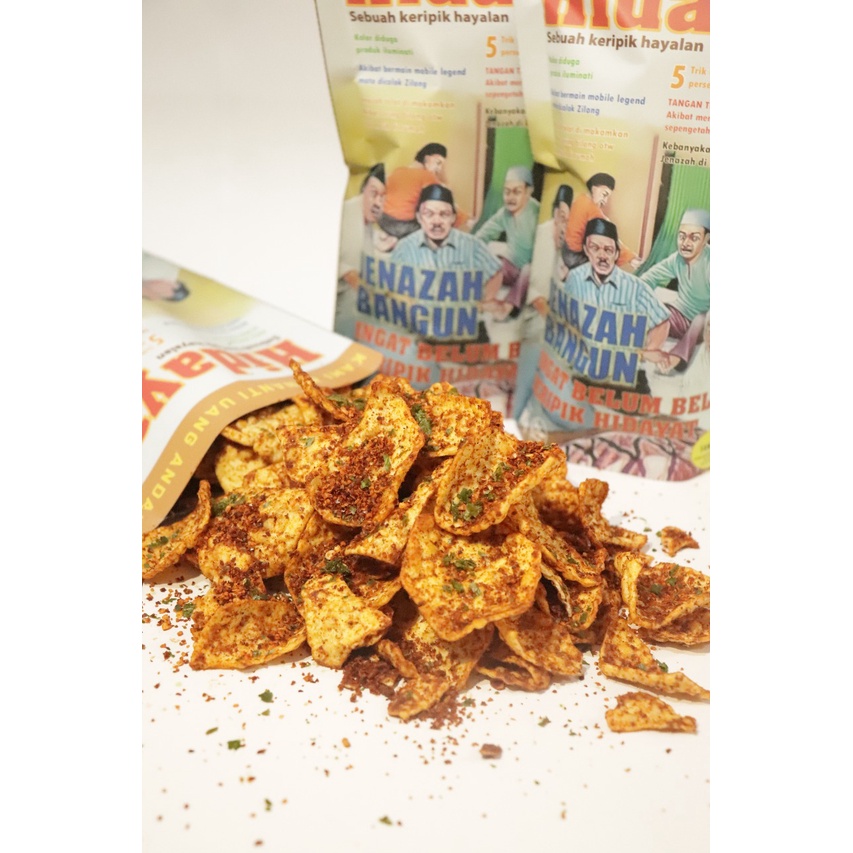 

Keripik Singkong Pedas Kripset Keripik opak pedas daun jeruk makanan instant keripik Hidayat