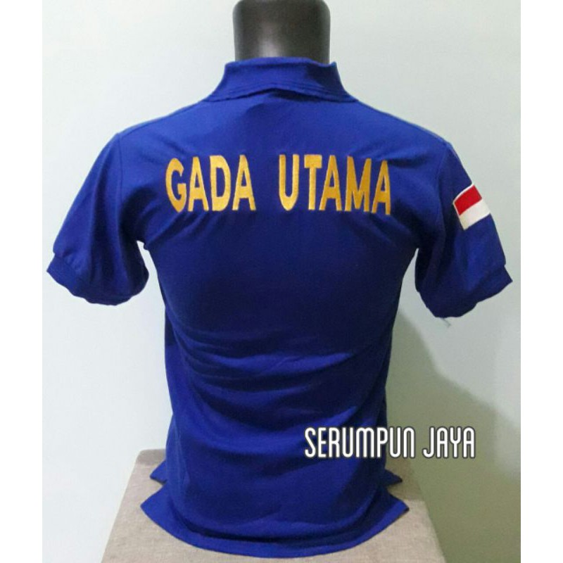 KAOS GADA UTAMA BIRU - KAOS KERAH GADA UTAMA - KAOS KERAH GADA UTAMA BIRU FULL BORDIR