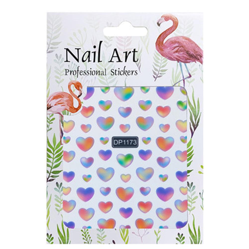 AUGUSTINA Agustina Stiker Nail Art Gadis Perekat Diri Warna Gradien Manikur Aksesoris DIY Dekorasi Nail Art