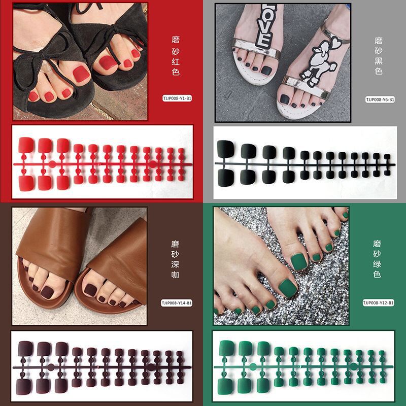 Kuku Kaki Palsu Matte Fake Nails Kuku Palsu Kaki Natural Kuku Palsu Kaki buat Wedding Party Kuku Pal