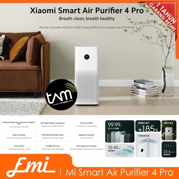 Mi Smart Air Purifier 4 Pro Garansi Resmi