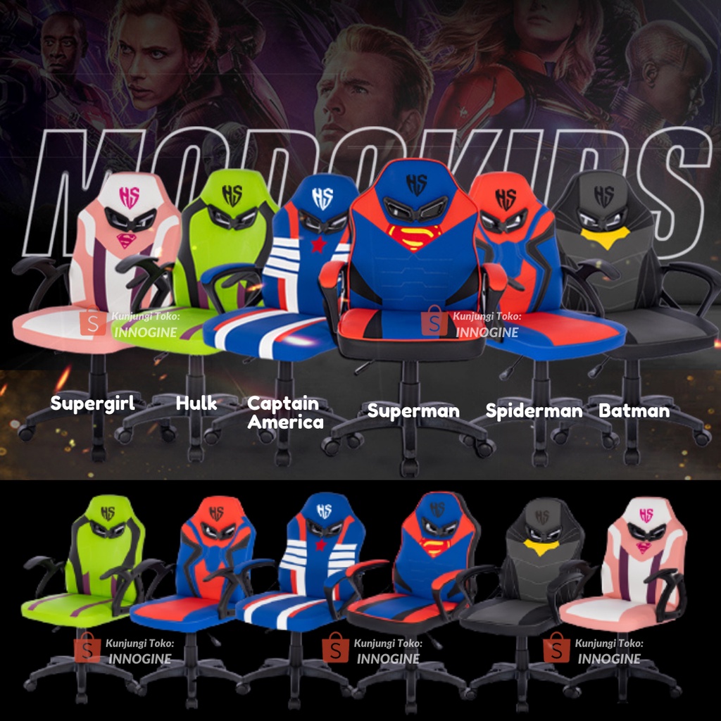 Kursi Gaming Anak Kursi Meja Gaming Kursi Karakter Superhero Meja Gamers Kursi Gamers Furniture Kurs