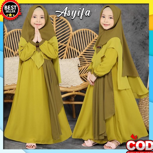 Gamis Anak Pristina Kids Dress Anak Perempuan Muslimah Terbaru 2022 Asyifa Kids Gamis Anak Perempuan