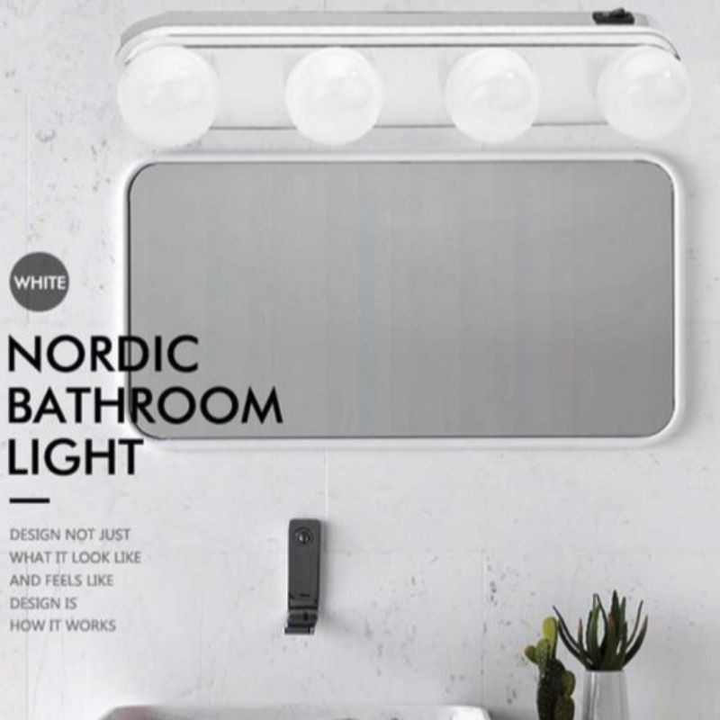 Lampu Make Up Portables 4 LED Cermin Rias Mirror Light Studio ECOLED