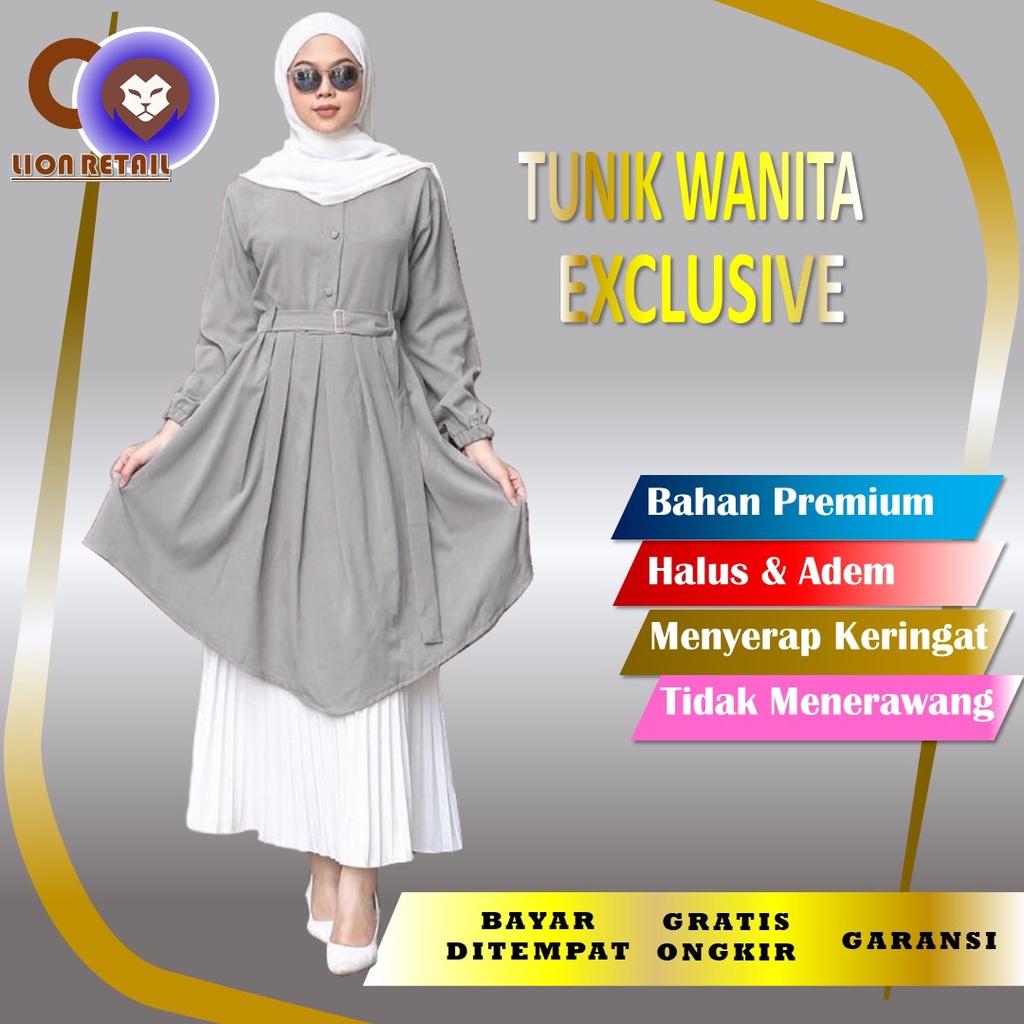 NEDA TUNIK FULL KANCING MOSCREPE // tunik dzuvia