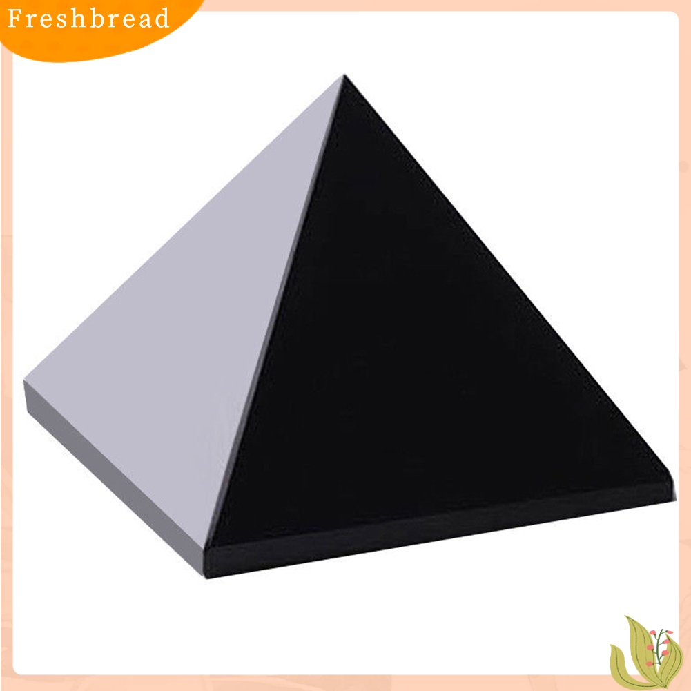 Terlaris Pyramid Faux Obsidian Feng Shui Healing Stone Polished Home Office Ornament