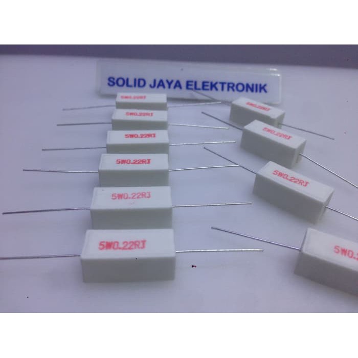 RESISTOR KAPUR 5 WATT RESISTOR 5 WATT 5W R KAPUR 0.22 OHM 0.22OHM