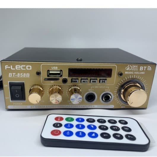 COD Ampli Bluetooth Fleco BT-858B / Power Amplifier Karaoke Fleco BT-858B AC DC Bluetooth USB FM SD Mp3