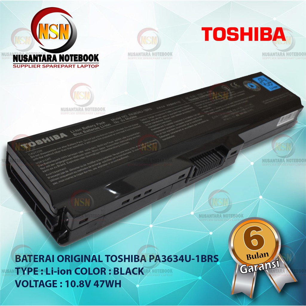 Baterai Original Toshiba 3634 PA3634U-1BRS PA3635U PA3636U PA3638