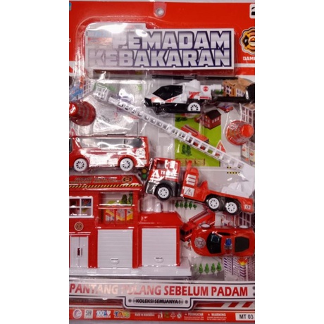 Mainan Edukasi Anak Mobil Pemadam Kebakaran MT 03 Pull Back