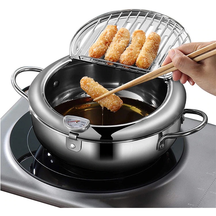 LMETJMA Panci Masak Japanese Deep Frying Pot 3.4L