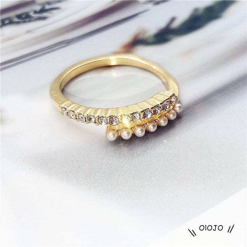 Cincin Model Terbuka Desain Mutiara Simpel Untuk Wanita - ol2