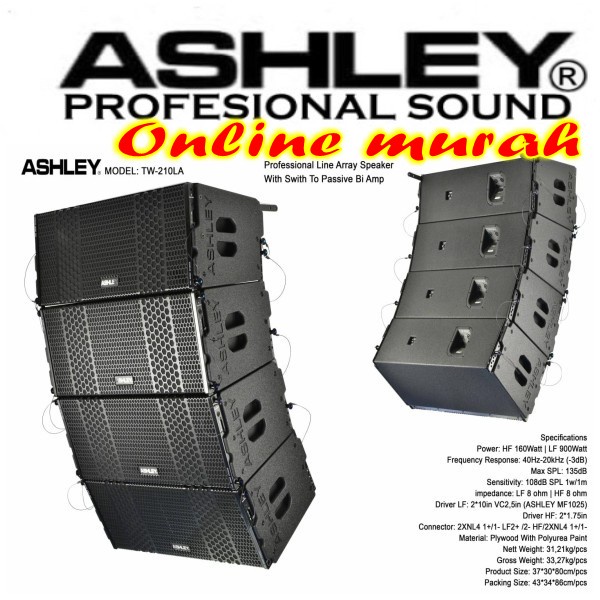 SPEAKER ASHLEY LINE ARRAY TW 210LA HARGA 1 PSC ASHLEY TW210LA