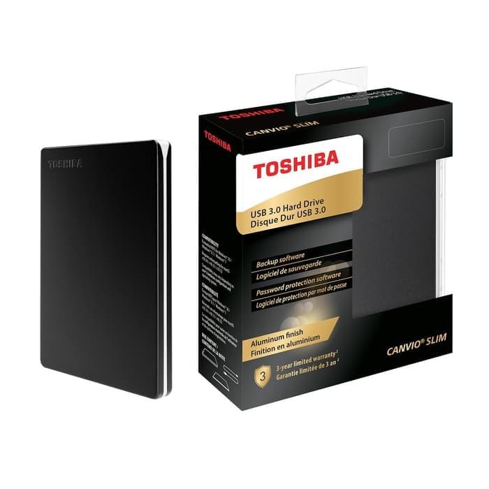 Harddisk External Toshiba Canvio Slim III 1TB - HD Ext Canvio Slim 1TB