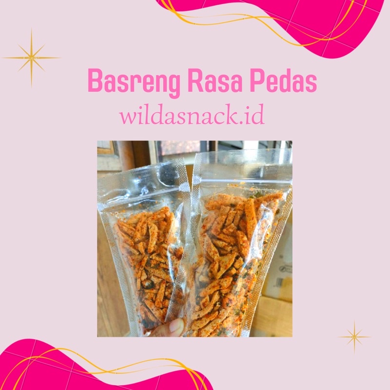 

Basreng Rasa Pedas | cemilan enak | gurih | makanan ringan | basreng daun jeruk | makanan kering | makanan basah | krispi | basreng pedas | basreng pedes | wilda snack | wildasnack