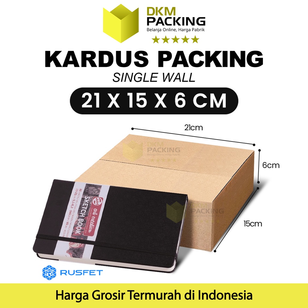 

KARDUS PACKING KARTON BOX 21x15x6cm DUS KOTAK PACKAGING POLOS TEBAL RUSFET TERMURAH